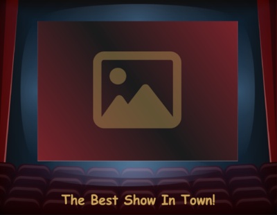 Cinema Screen card template with personal picture.